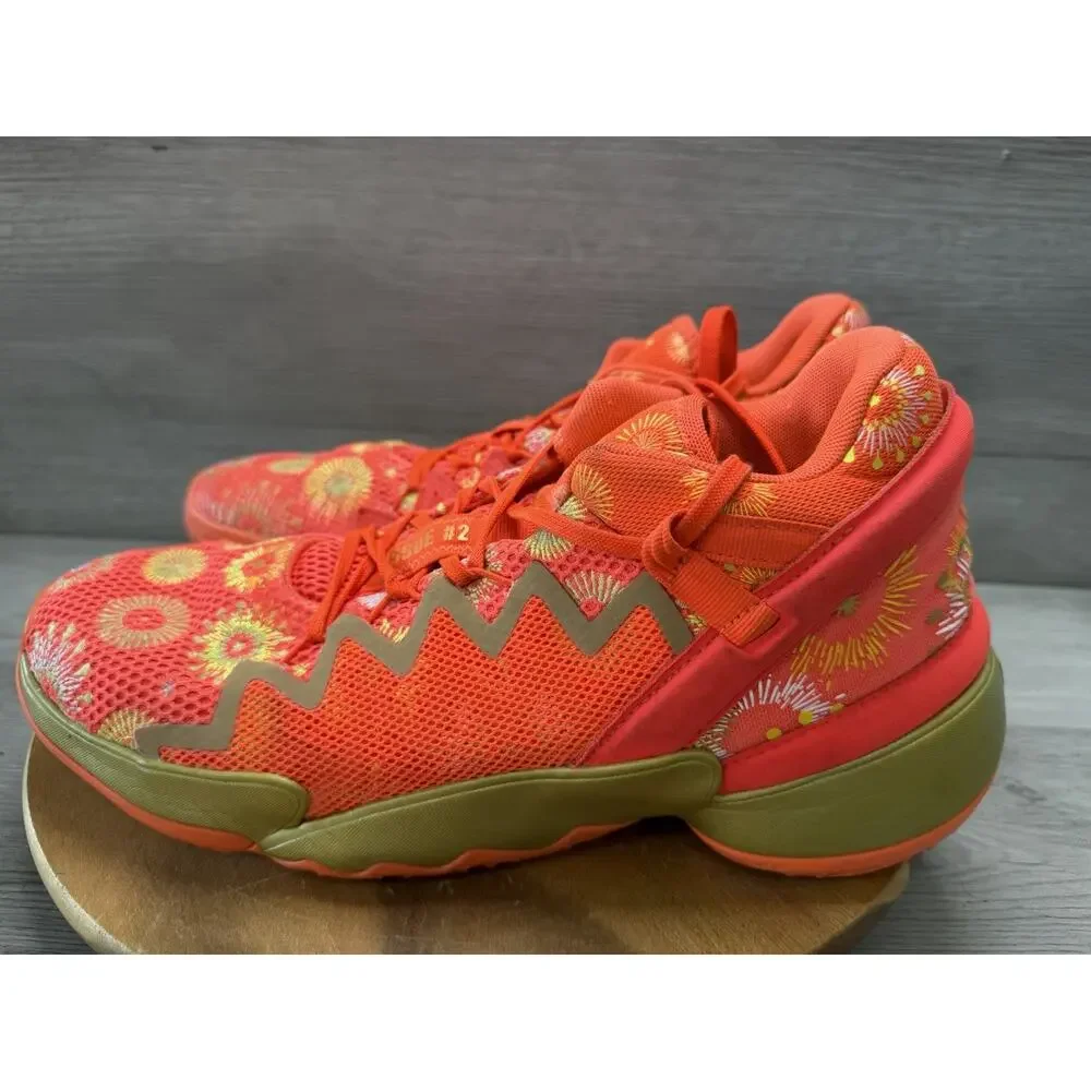 Adidas D.O.N. Issue 2 GCA Sneakers With Vibrant Firework Pattern. Men’s 10.5